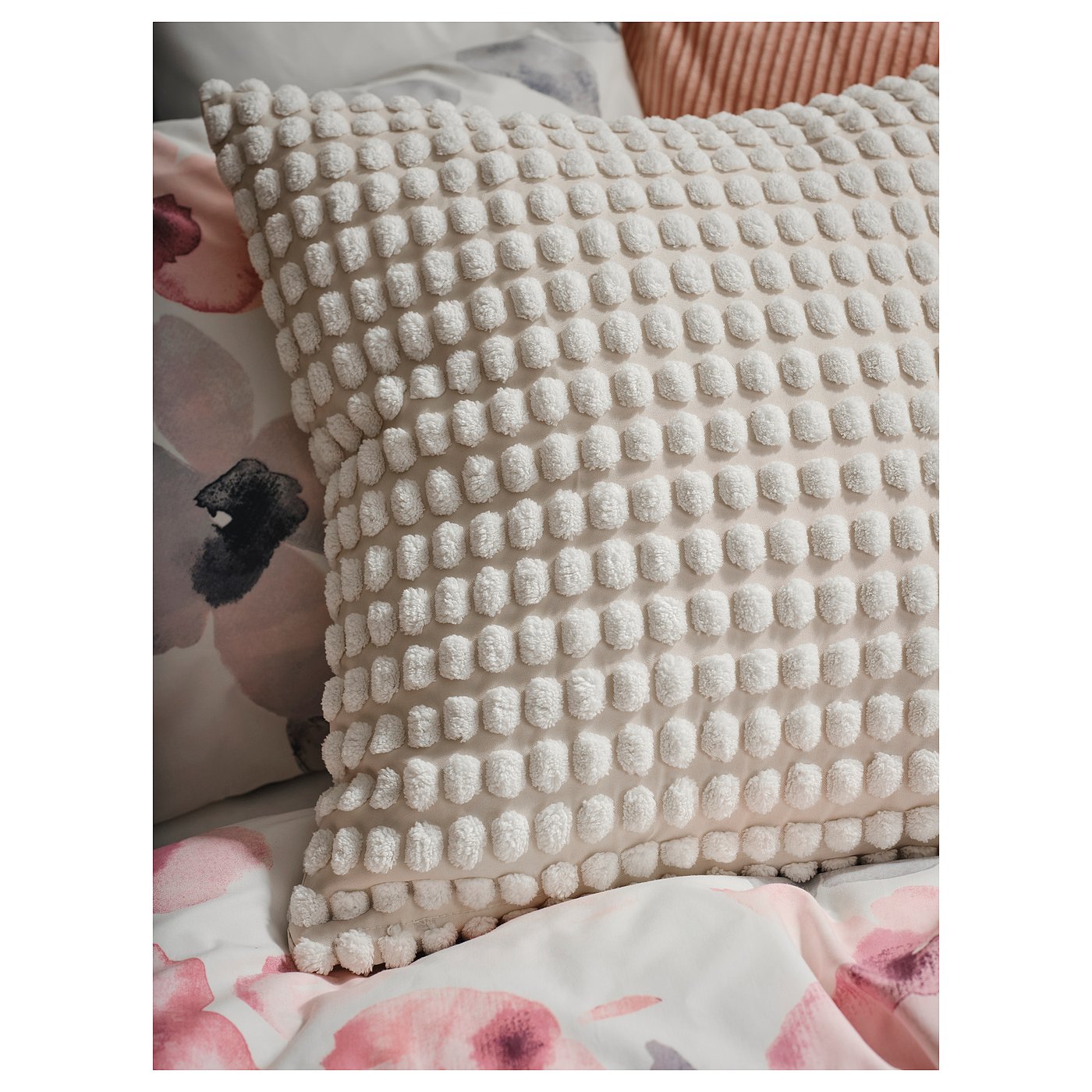 SVARTPOPPEL cushion cover, off-white, 50x50 cm - IKEA