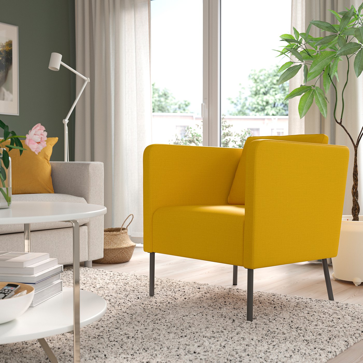 EKERÖ armchair, Skiftebo yellow - IKEA