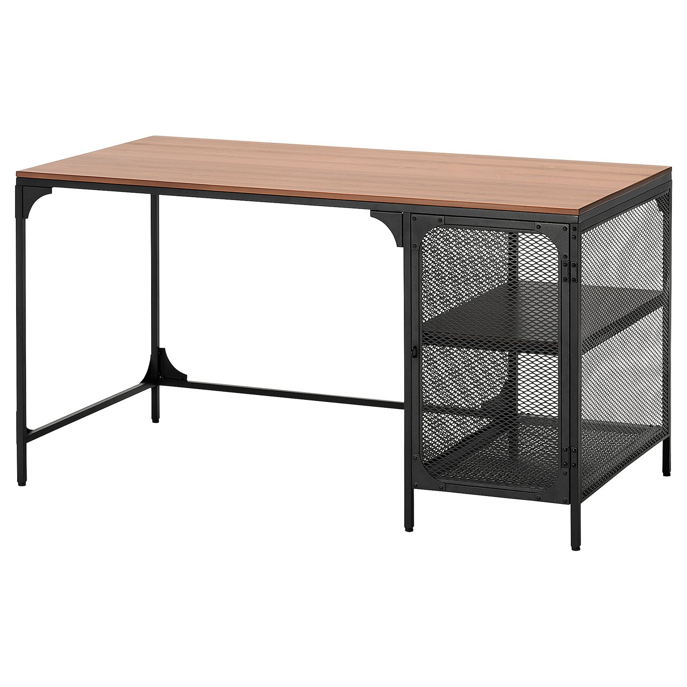 FJÄLLBO desk, black, 551/8x271/2