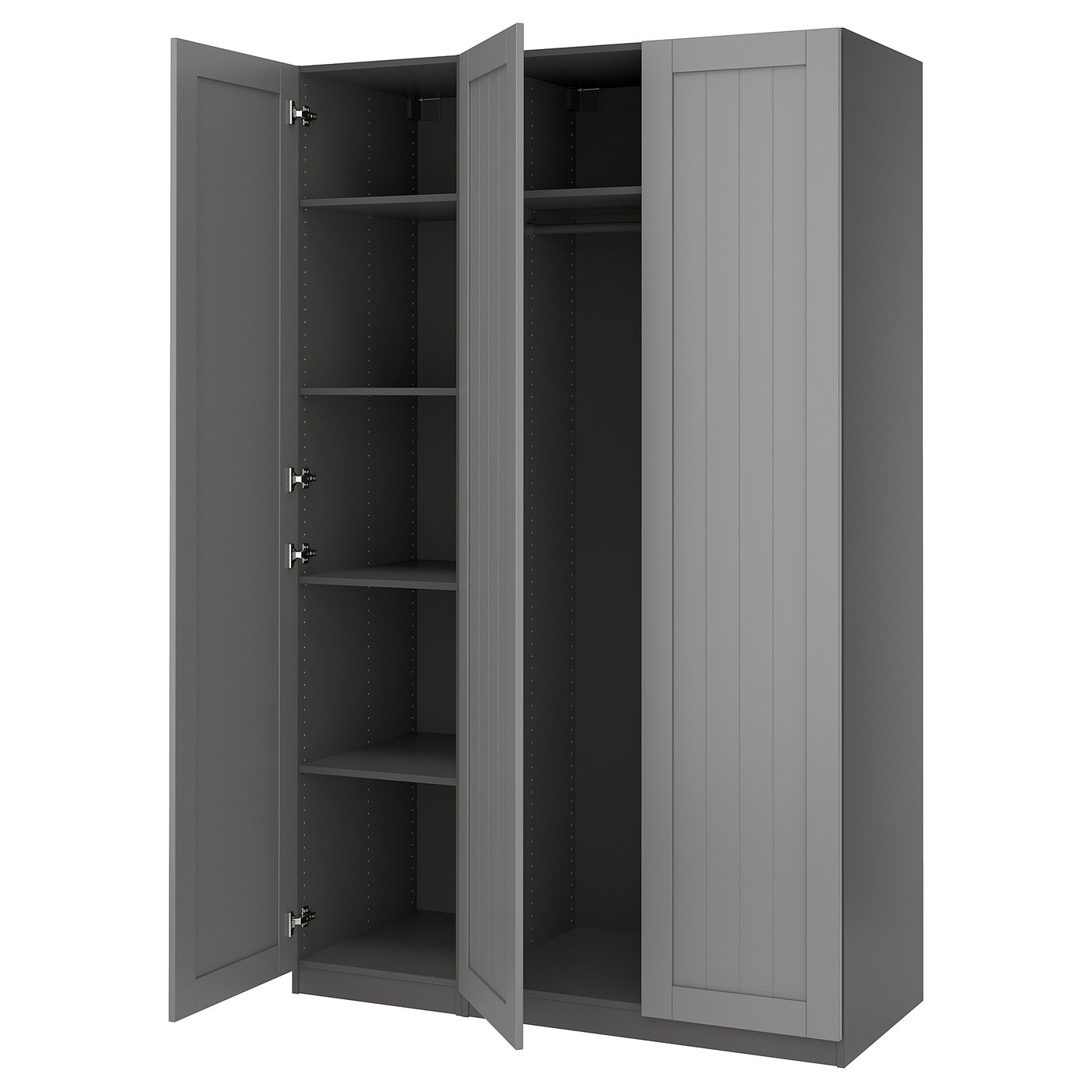 PAX / GULLABERG wardrobe combination, dark gray/dark gray, 59x235