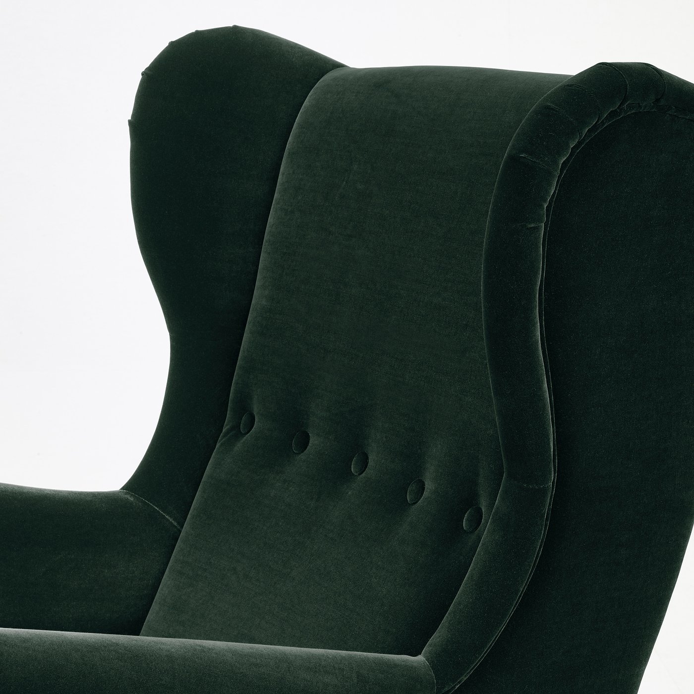 STRANDMON wing chair, Djuparp dark green - IKEA
