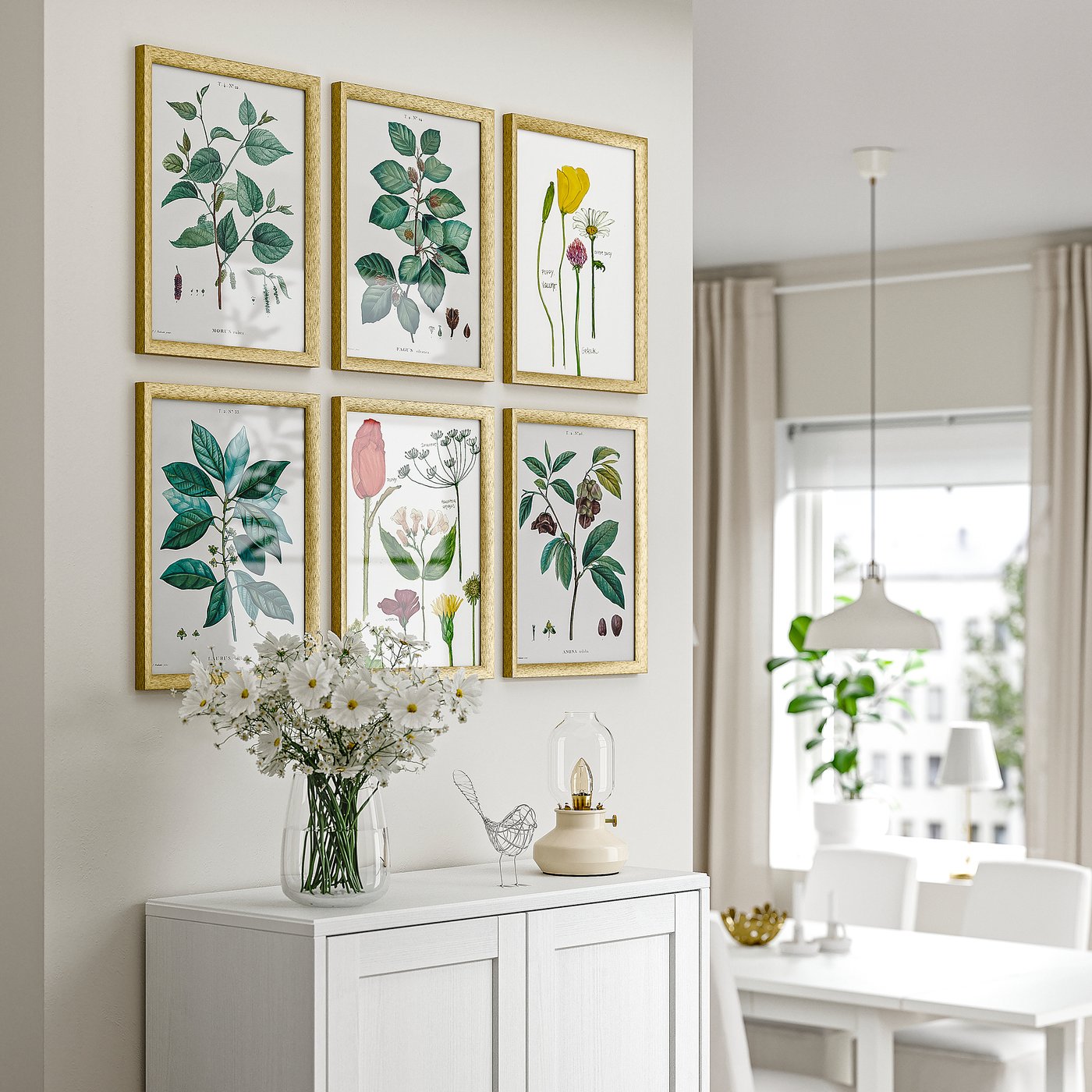 SILVERHÖJDEN frame, gold, 16x20