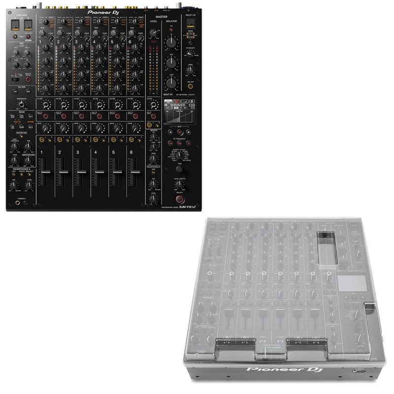 Pioneer DJ DJM-V10-LF + DECKSAEVR製 本体保護カバーSET 【6ch