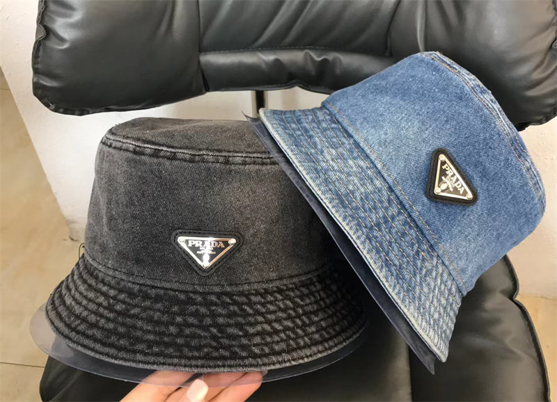 プラダ バケットハット デニム メンズ レディース PRADA 帽子 ユニ