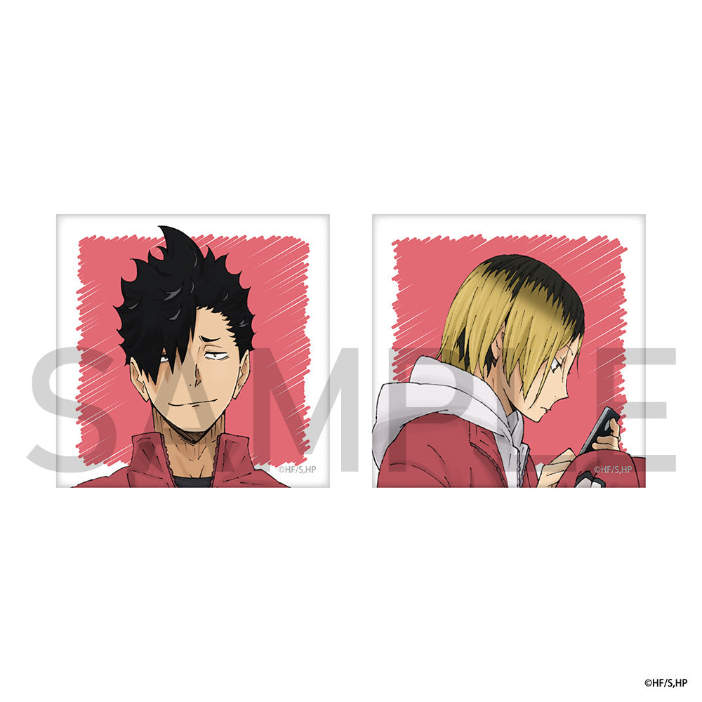 ハイキュー!! スクエア缶バッジセット（制作現場風） 黒尾・孤爪 – IG