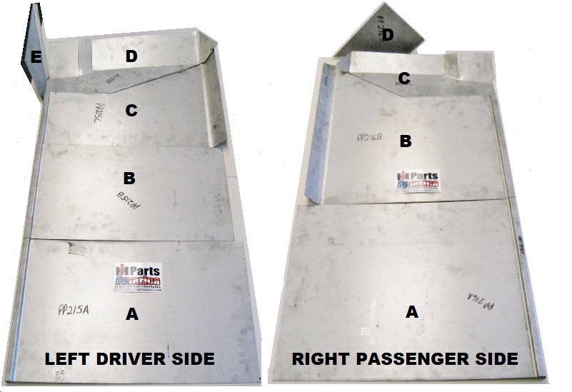 IH Parts America: Front Floor Patch Panel Kit for 1960-68 Pickup