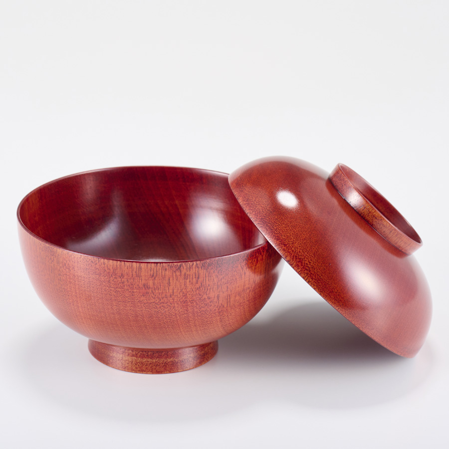 吸物椀 桜 茜 木製 漆塗り 漆器の井助