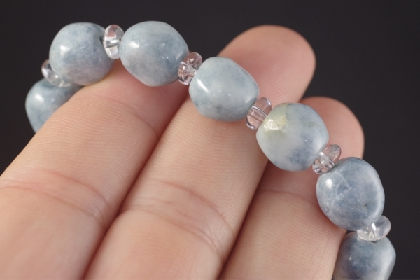 blue.ks】ルビー翡翠のゴムブレスレット blue.ks様専用】ルビー翡翠の