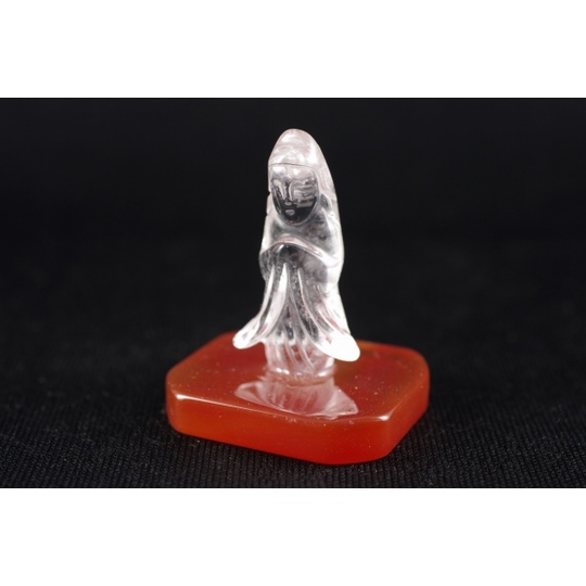 水晶観音様×瑪瑙 天然石の置き物販売 名取貴石 天然石・国産原石の専門