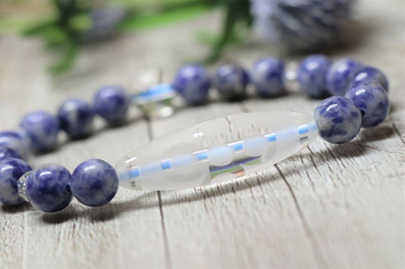 水晶閃電五眼天珠ブレス - 石縁パワーストーン専門店