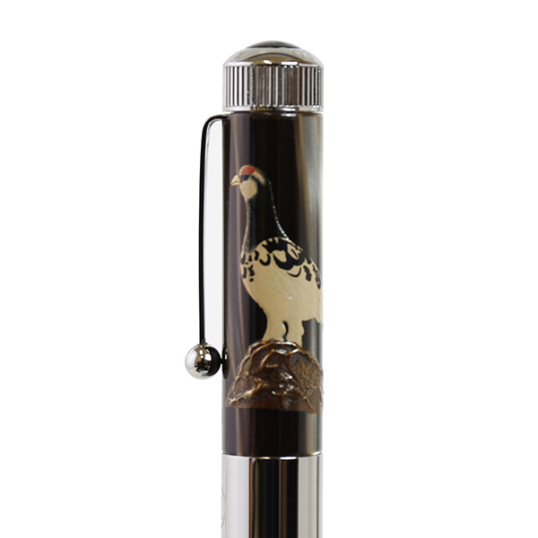 高蒔絵】ROMEO No．3ボールペン 日本の稀鳥 雷鳥（ライチョウ