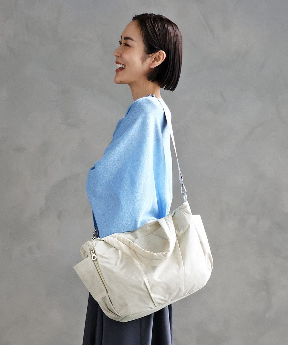 2WAY/A4収納可]スター柄タックデザイントートバッグ(トートバッグ