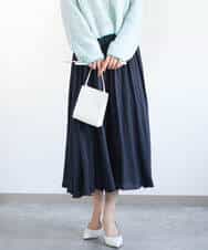 サテンガウチョパンツ/接触冷感/洗える(ガウチョ・ワイドパンツ) | MK