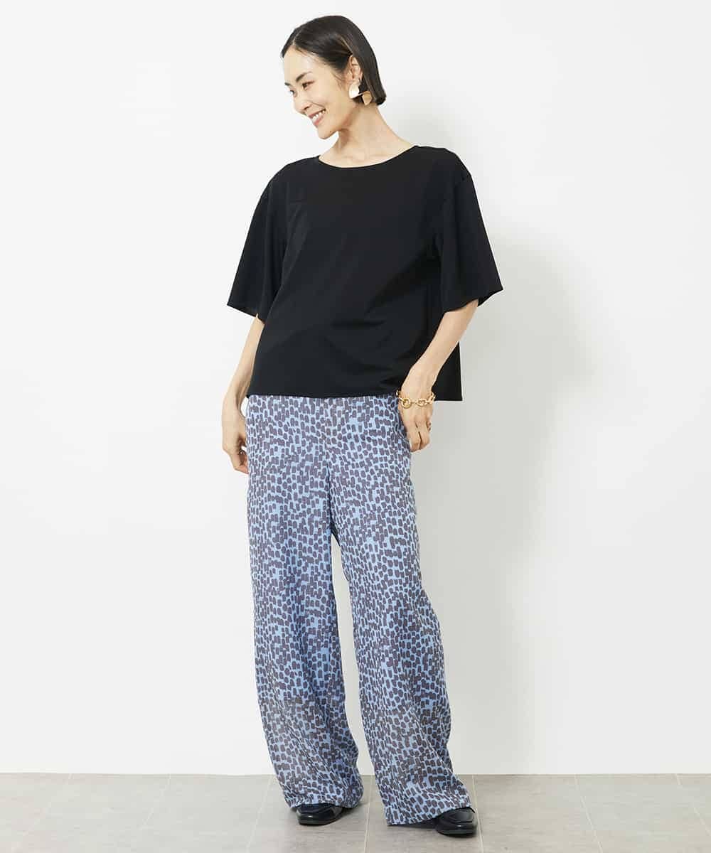 マーロンエノンフィ ネイビー ガウチョパンツ 36 Bottoms