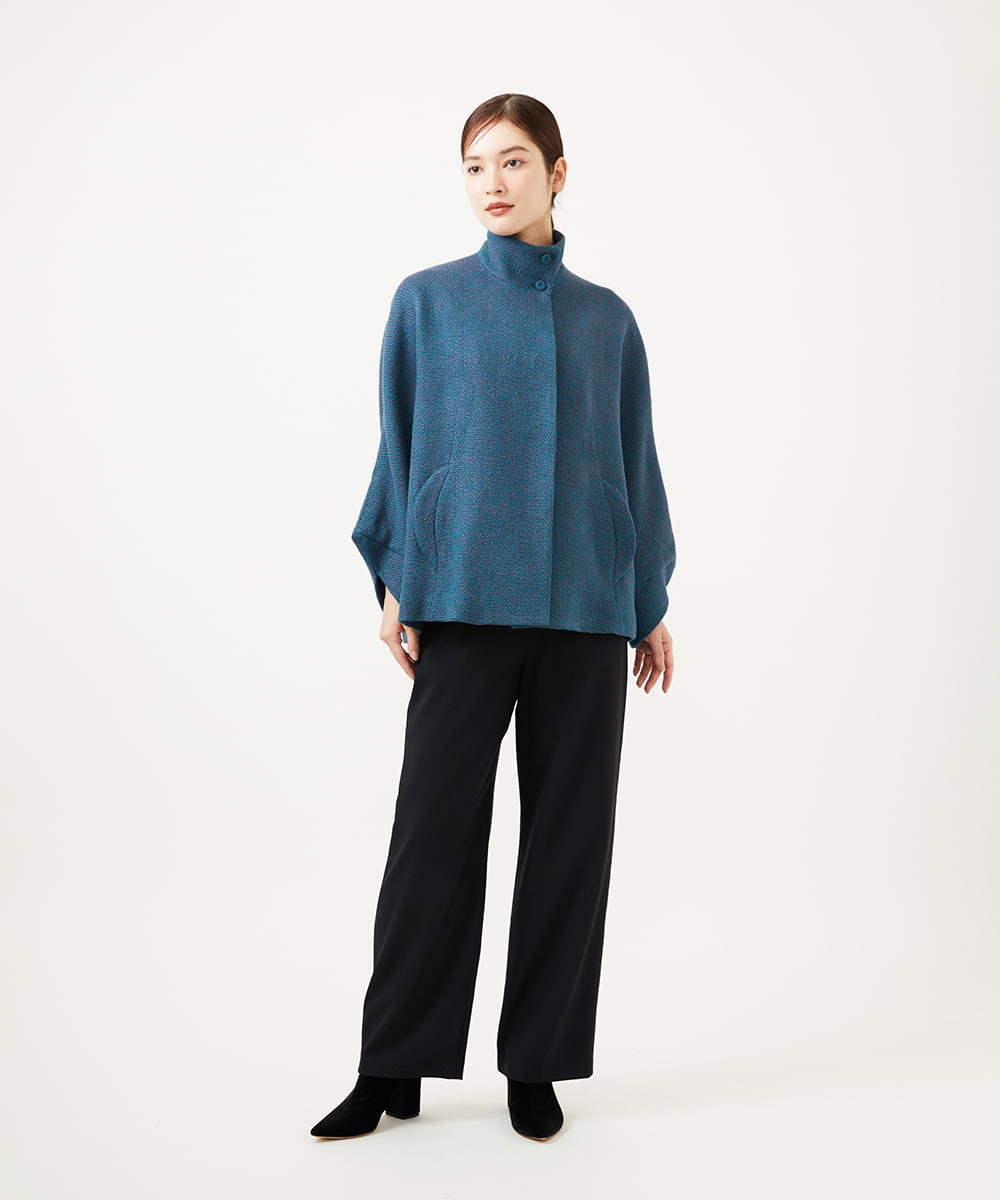 スタンドカラーツイードショートコート(その他のコート・ブルゾン