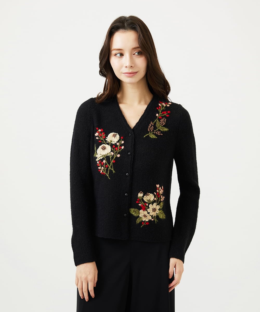 ポピーブーケ刺繍カーディガン(カーディガン) | Sybilla(シビラ