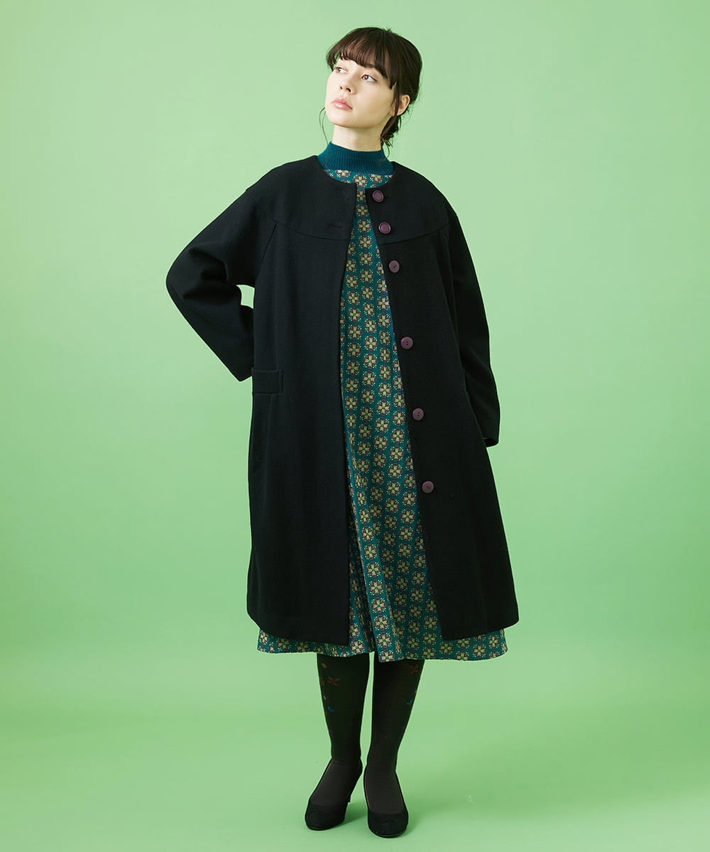 Rosa salmon フラワー総刺繍ノースリーブワンピース(ワンピース