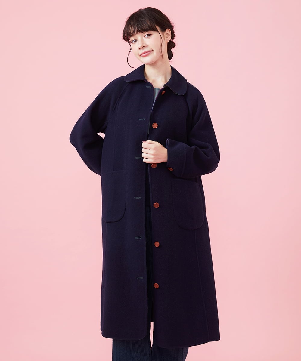 2WAY】ダブルフェイス ステンカラーコート(ステンカラーコート