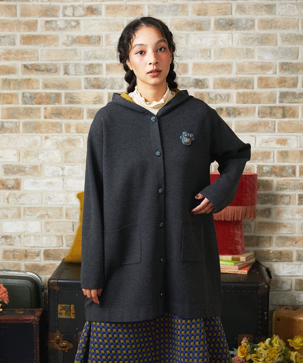 Palque Wフェイス ロングニットカーディガン(カーディガン