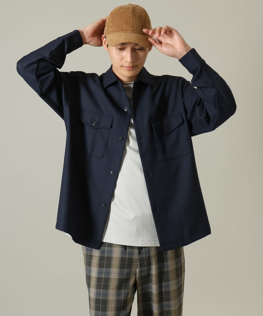 イージーケア】ダブルポケットシャツ (セットアップ可)リライト