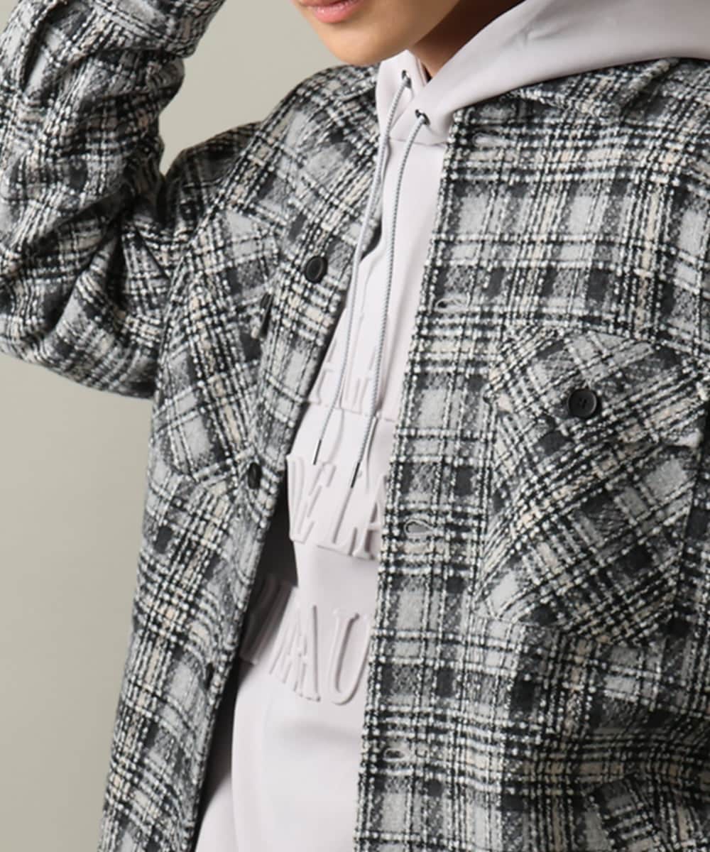 洗濯機で洗える】ツイードチェックCPOジャケット(その他のコート