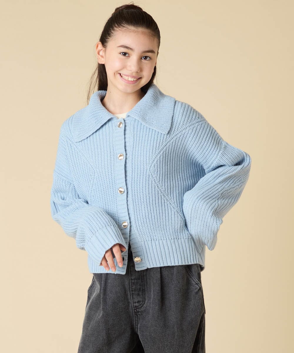 130-160]襟付きニットカーディガン(カーディガン) | a.v.v KIDS(アー