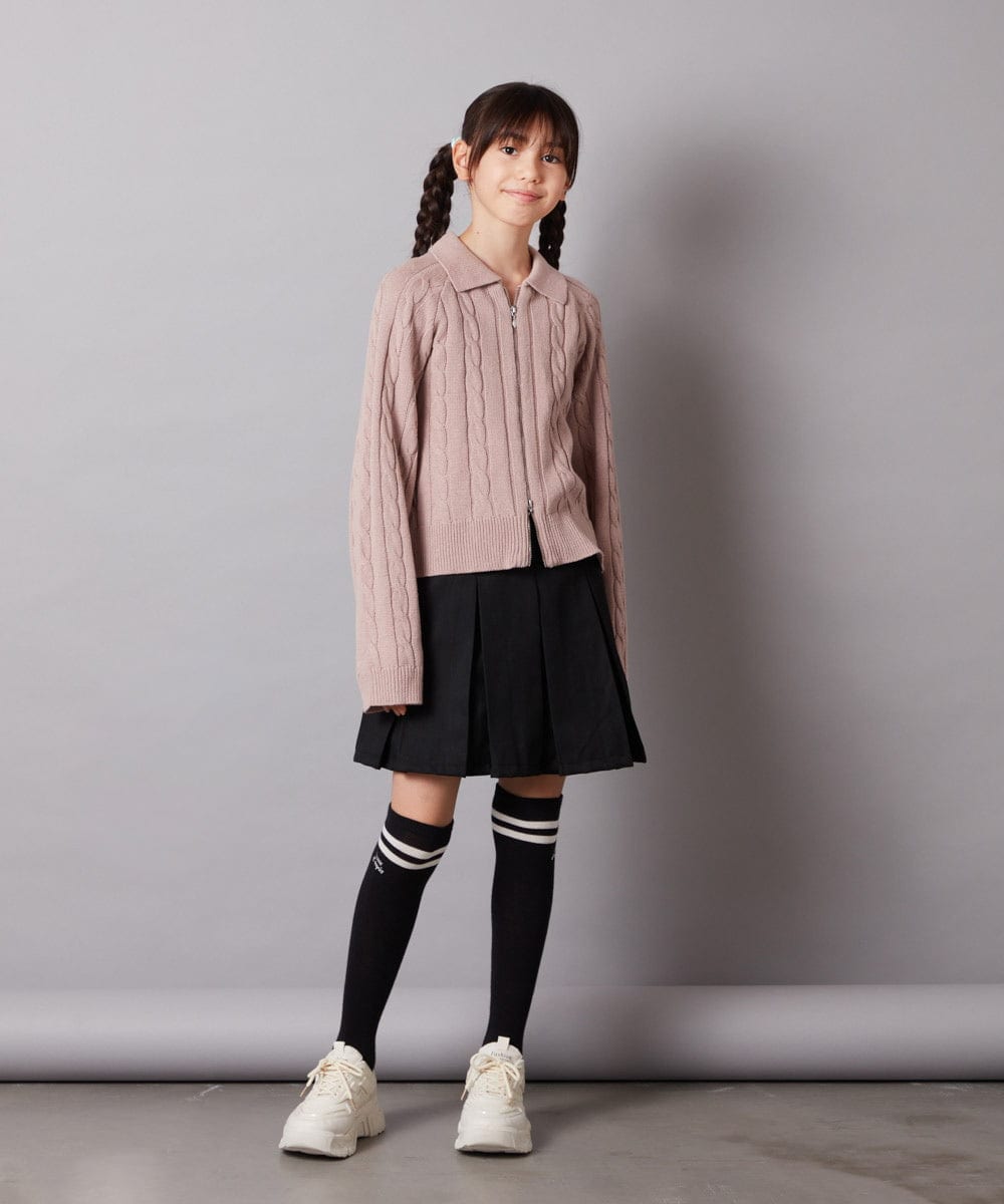 160]襟付きダブルジップデザインニット(ニット・セーター) | a.v.v