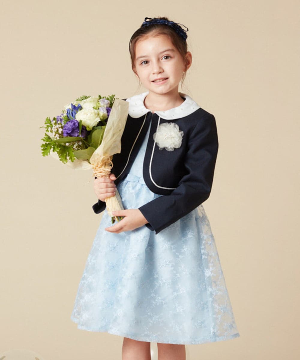 100-130]【結婚式/セレモニー/オケージョン】オーガンジーフラワー刺繍