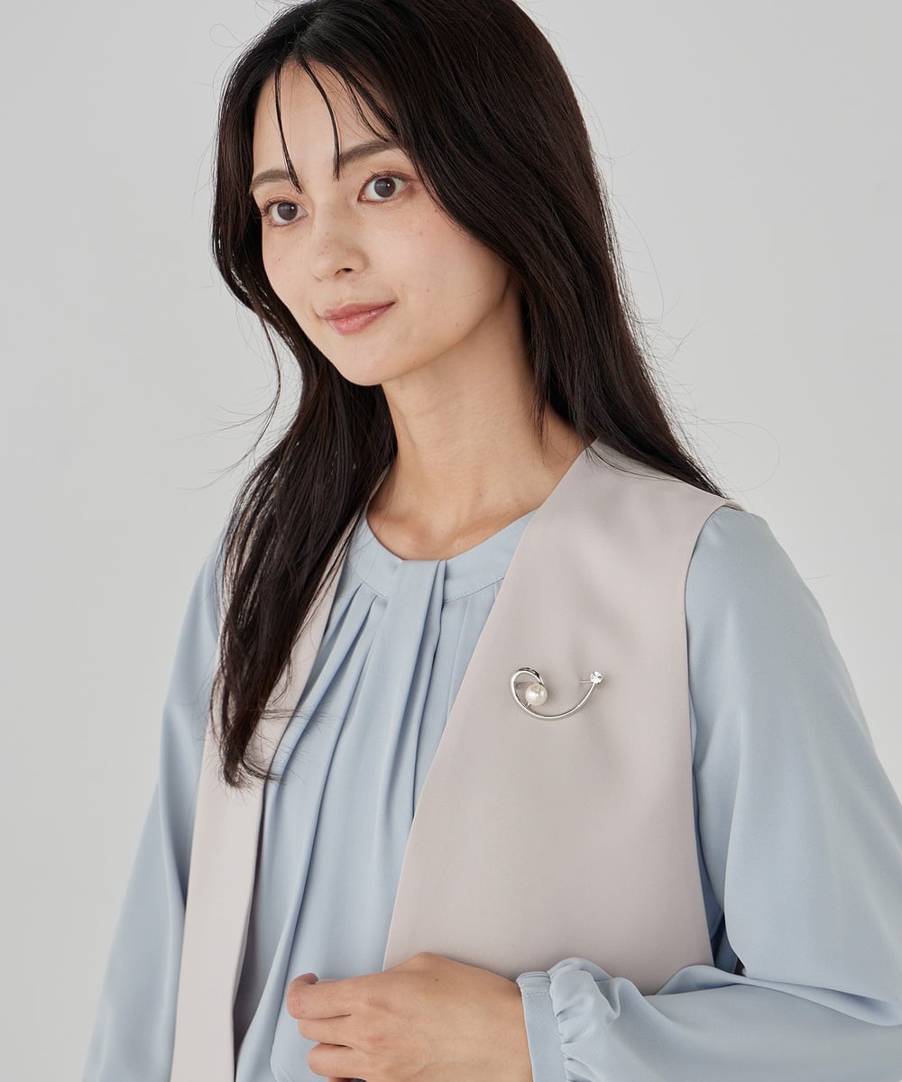 ニュアンスラインパールブローチ(ブローチ・コサージュ) | a.v.v(アー