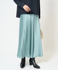 サテンマーメイドフレアスカート(ロング・マキシ丈スカート) | a.v.v