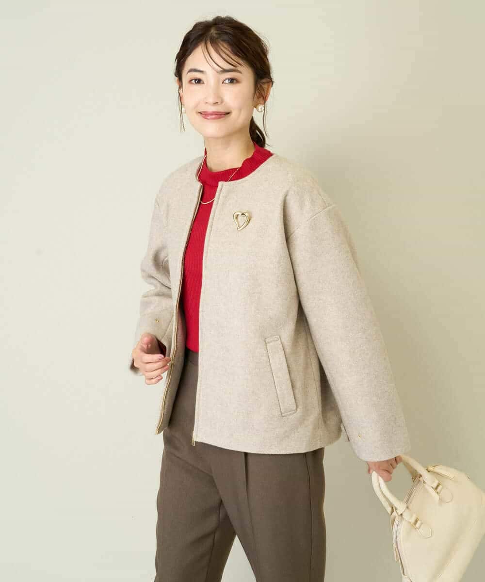 ノーカラーコクーンジャケット(ノーカラージャケット) | a.v.v(アー