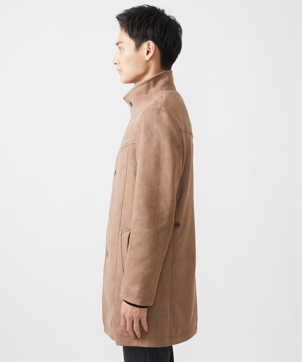 残りわずか／洗える】ポンチスエード スタンドコート(その他のコート