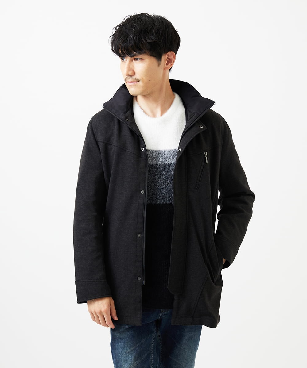 4サイズ展開/中綿ライナー付/3WAY】フード付きコート /TECEASY