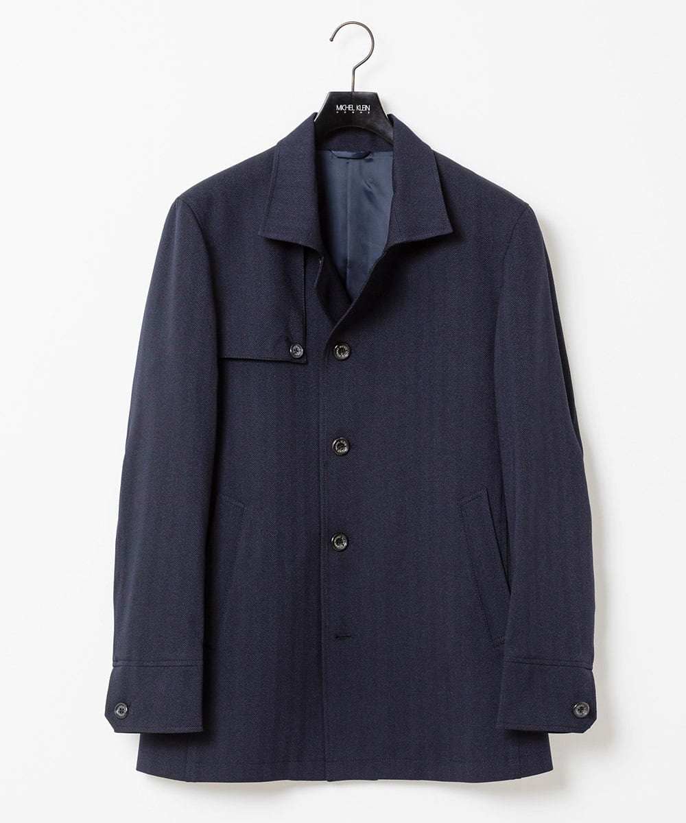 ウール調スタンドカラーショートコート(ステンカラーコート) | MICHEL