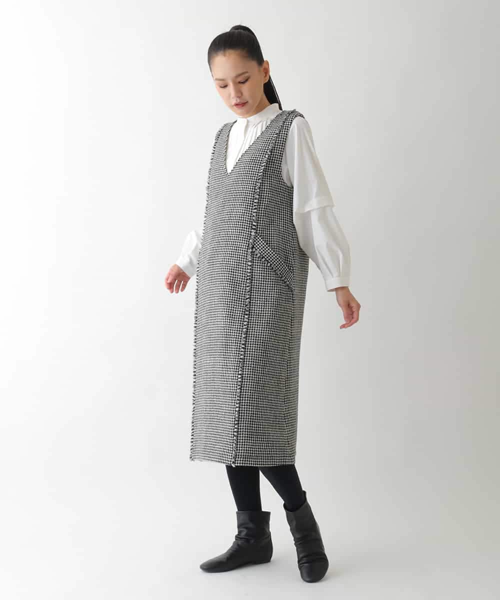 千鳥チェックツイードジャンパースカート(ジャンパースカート