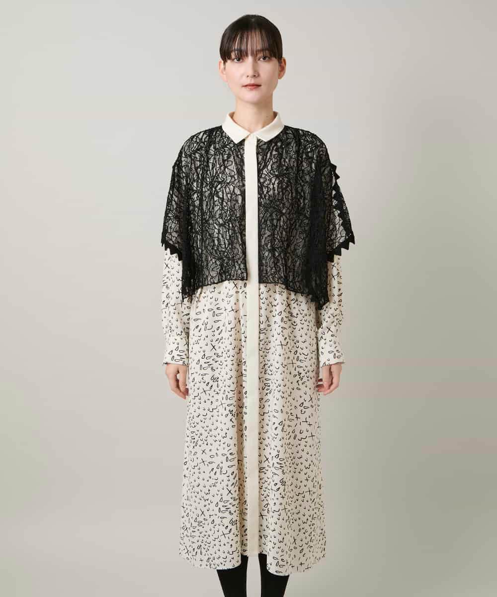 ケープライクシャツワンピース/日本製(ワンピース) | HIROKO KOSHINO