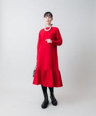 デザインヘムニットワンピース /日本製(ワンピース) | HIROKO KOSHINO