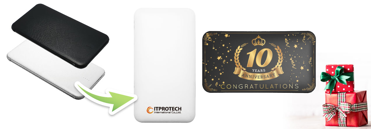 5000mAh モバイルバッテリー IPT-BT5000-BK / IPT-BT5000-WH アイティ