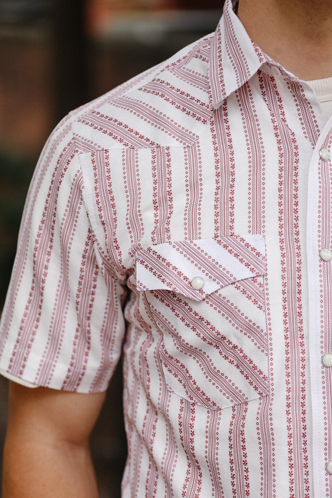 Short Sleeve Western- Desert Dobby Stripe Red – Iron Shop Provisions