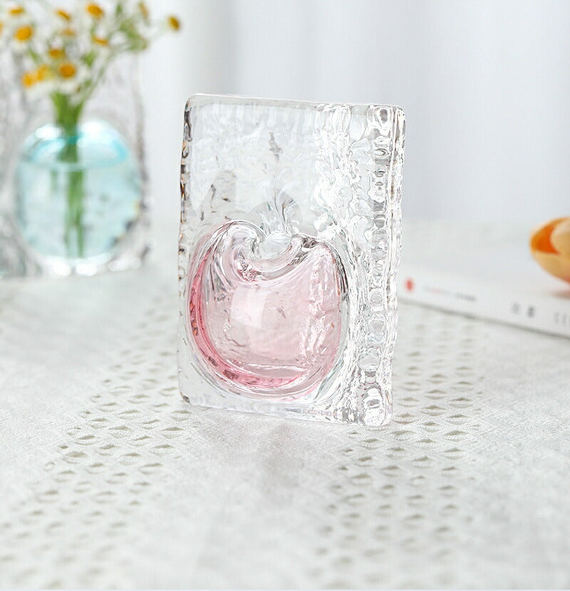 IwaiLoft Heart of the Ocean 手作り 花瓶 ガラス 一輪挿し フラワー