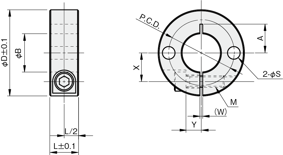 セットカラー 2穴付 スタンダードスリットカラー® ｜ 機械部品・FA部品