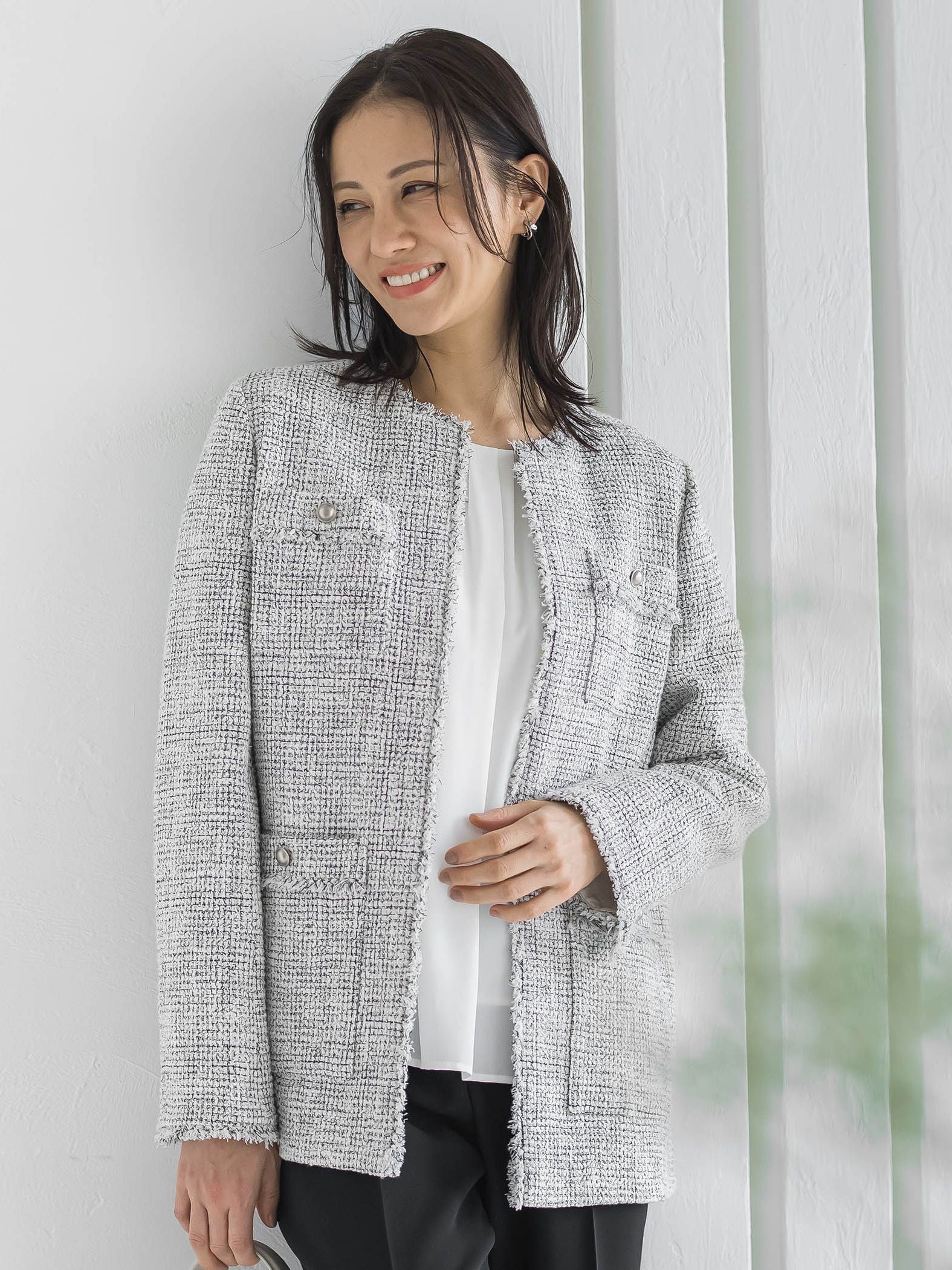 ストレッチツイードミドルジャケット | LAUTREAMONT（ロートレアモン