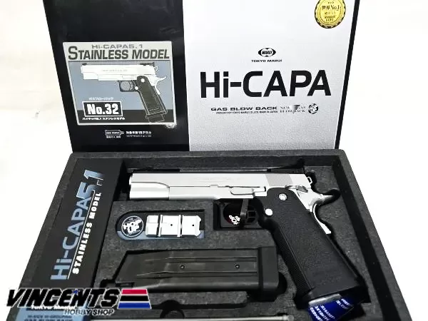 Tokyo Marui (TM) 5.1 Hi Capa Silver (NEW) • Vincent's Hobby Shop