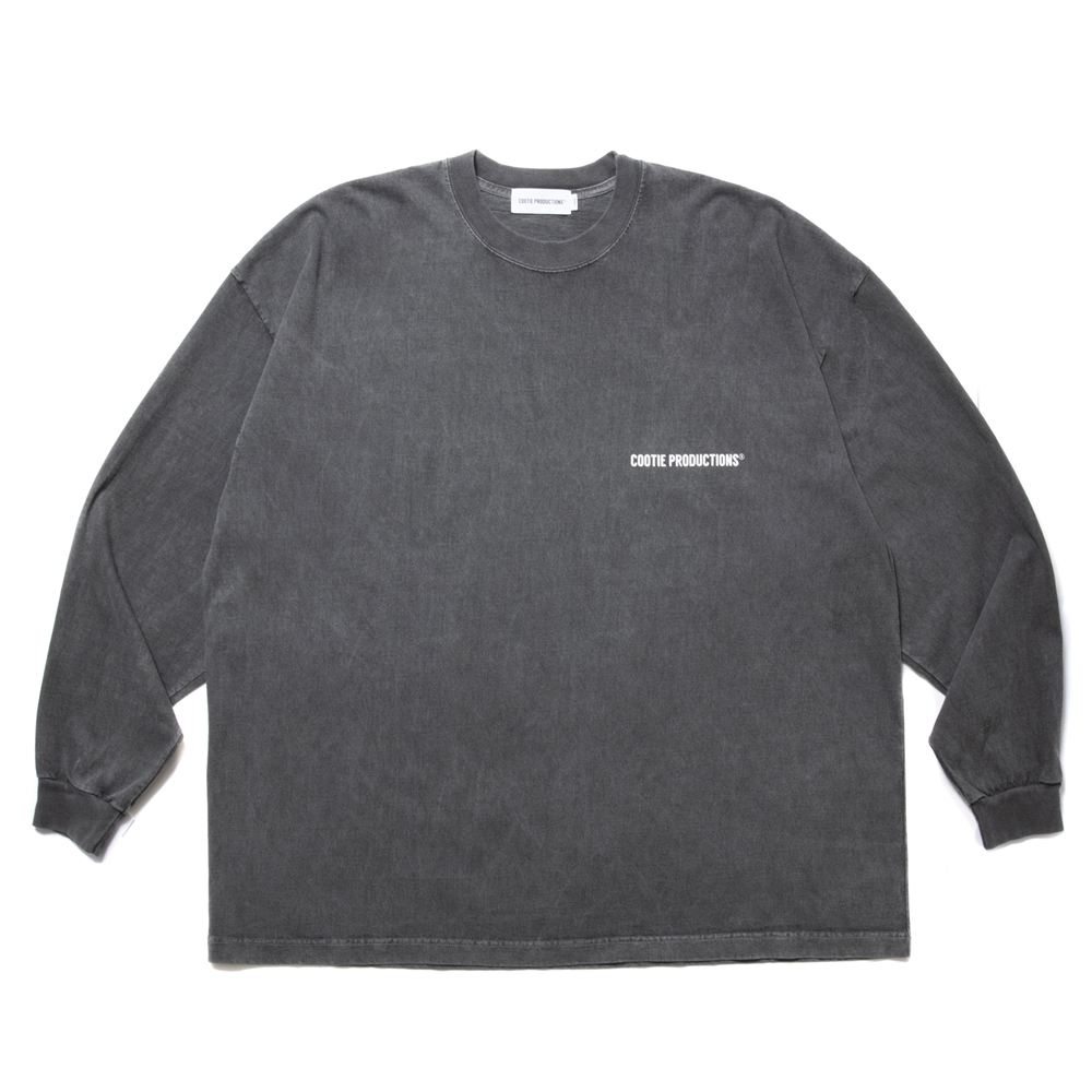 COOTIE PRODUCTIONS/Pigment Dyed L/S Tee（Black）［ピグメントダイ