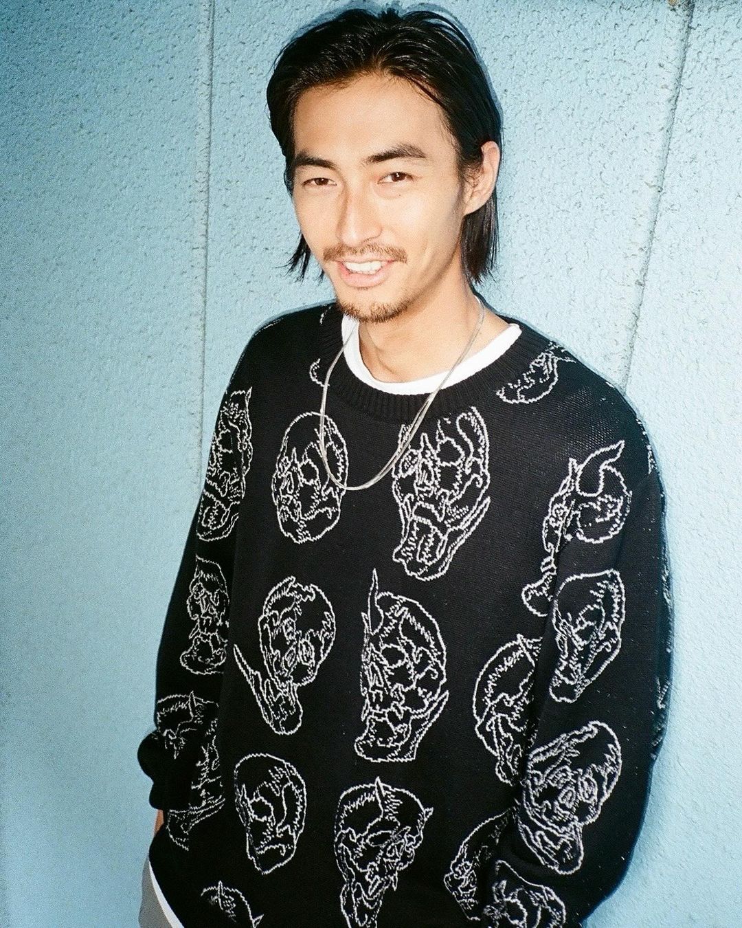 WACKO MARIA/56 TATTOO STUDIO / JACQUARD KNIT SWEATER（BLACK