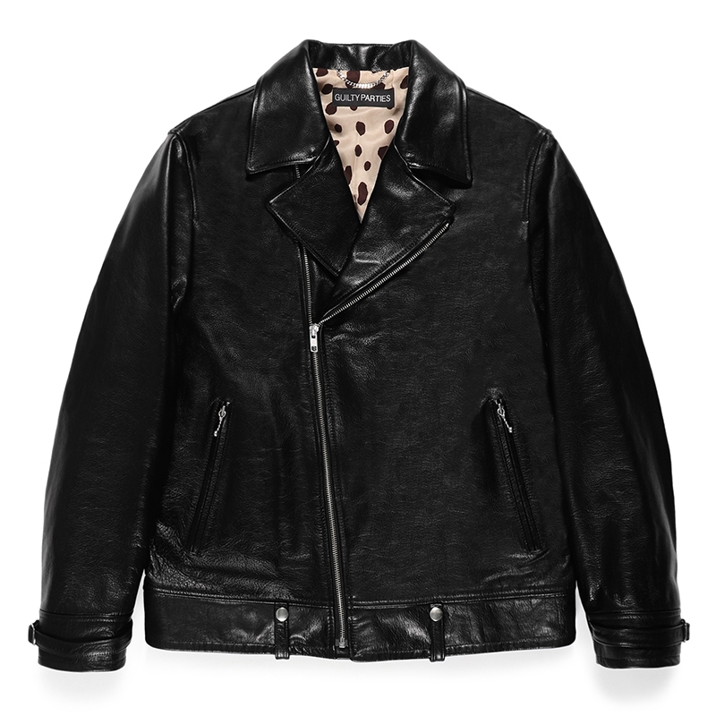 WACKO MARIA/COWHIDE LEATHER DOUBLE RIDERS JACKET（BLACK）［レザー