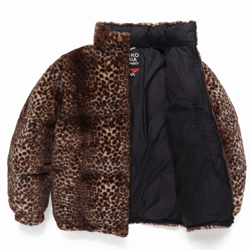 WACKO MARIA/NANGA / LEOPARD FUR DOWN JACKET（BEIGE）［レオパード