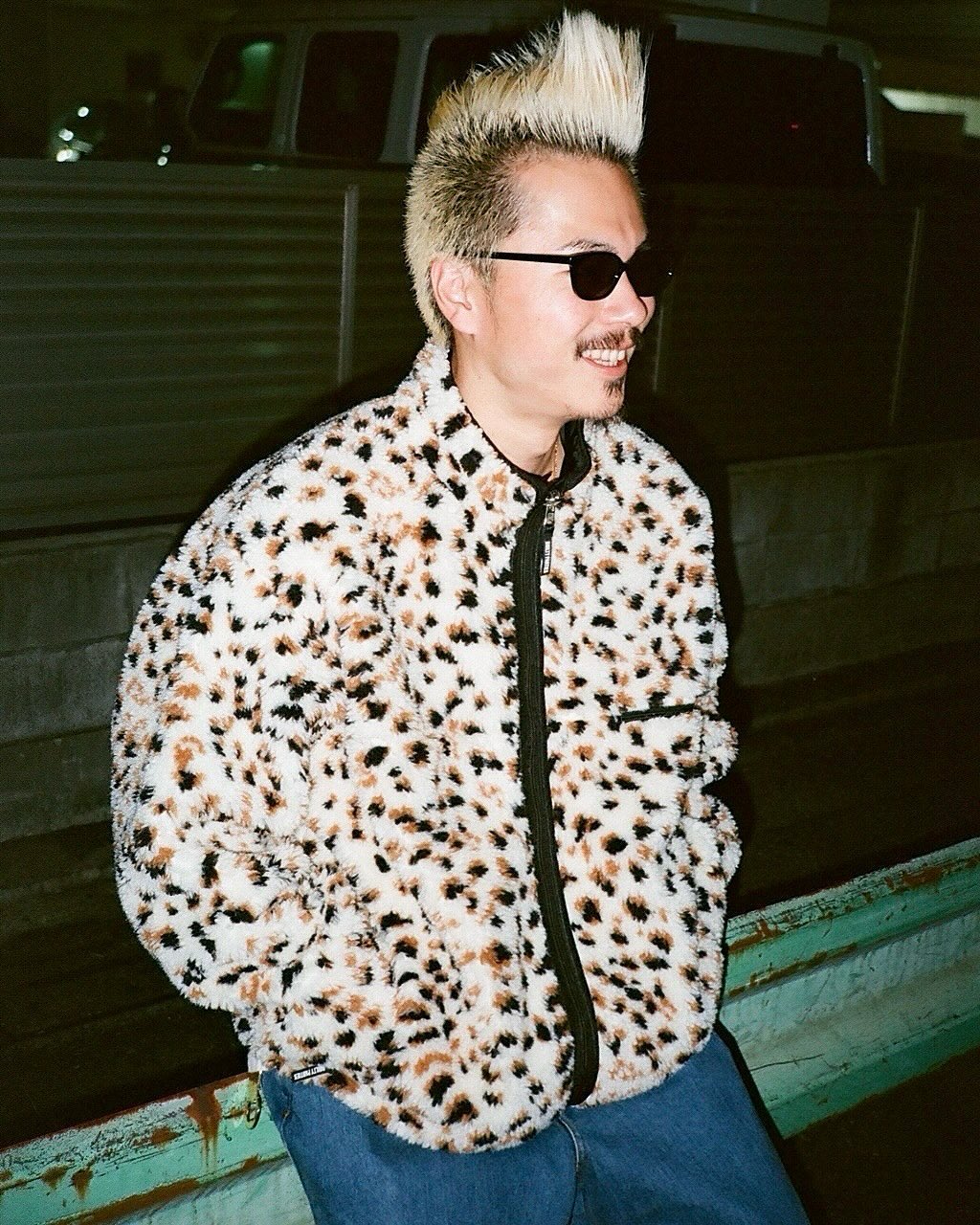 WACKO MARIA/REVERSIBLE LEOPARD BOA FLEECE JACKET（WHITE