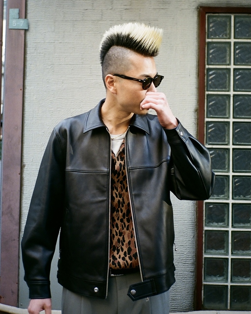 WACKO MARIA/LEATHER SINGLE RIDERS JACKET（BLACK）［レザーシングル