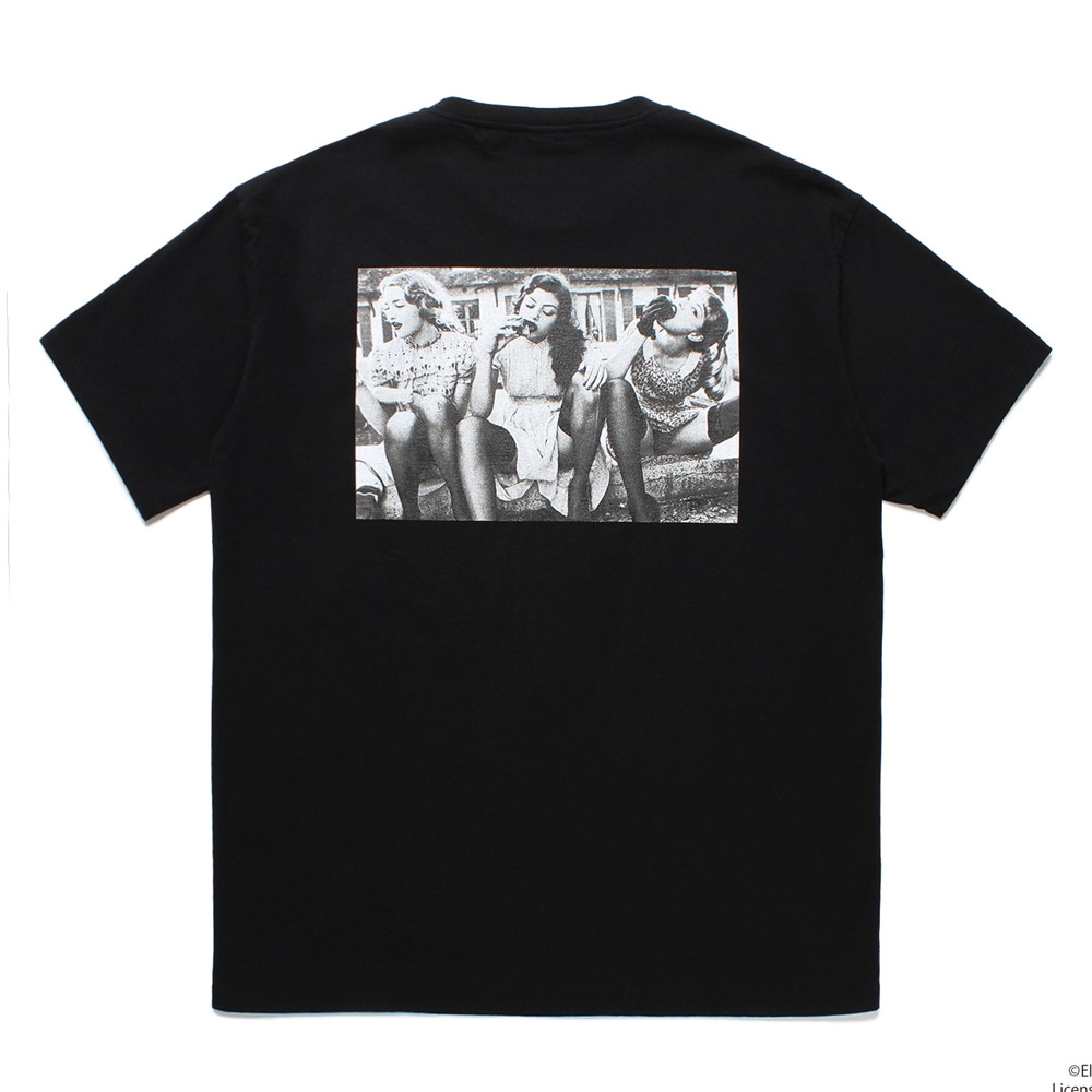 WACKO MARIA/ELLEN VON UNWERTH / WASHED HEAVY WEIGHT T-SHIRT（BLACK